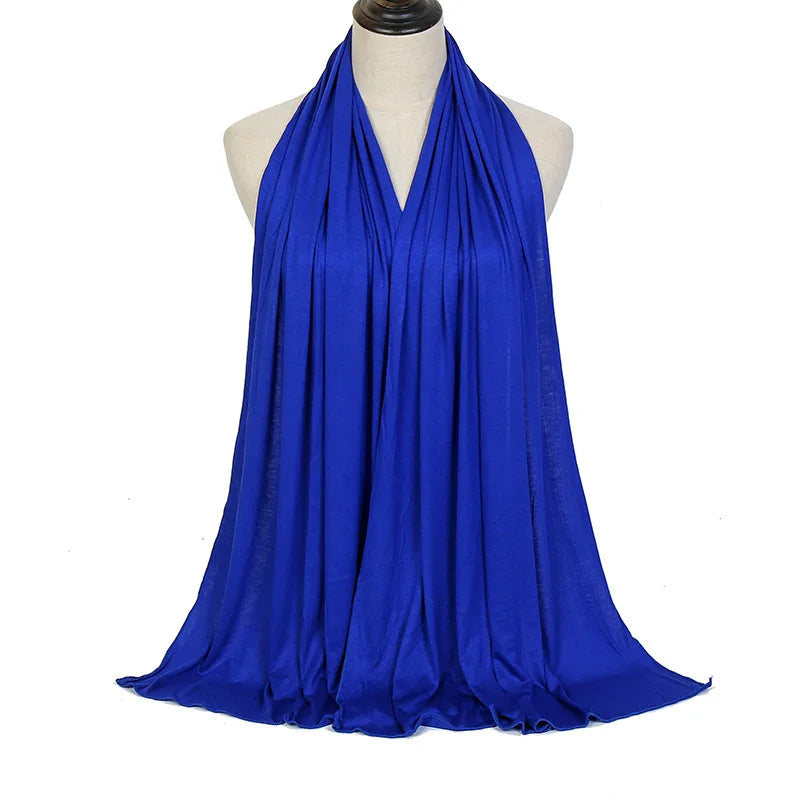 Hijab Scarf Long Muslim Shawl Plain Soft Turban Tie Head Wraps For Women Africa Headband 170x60cm