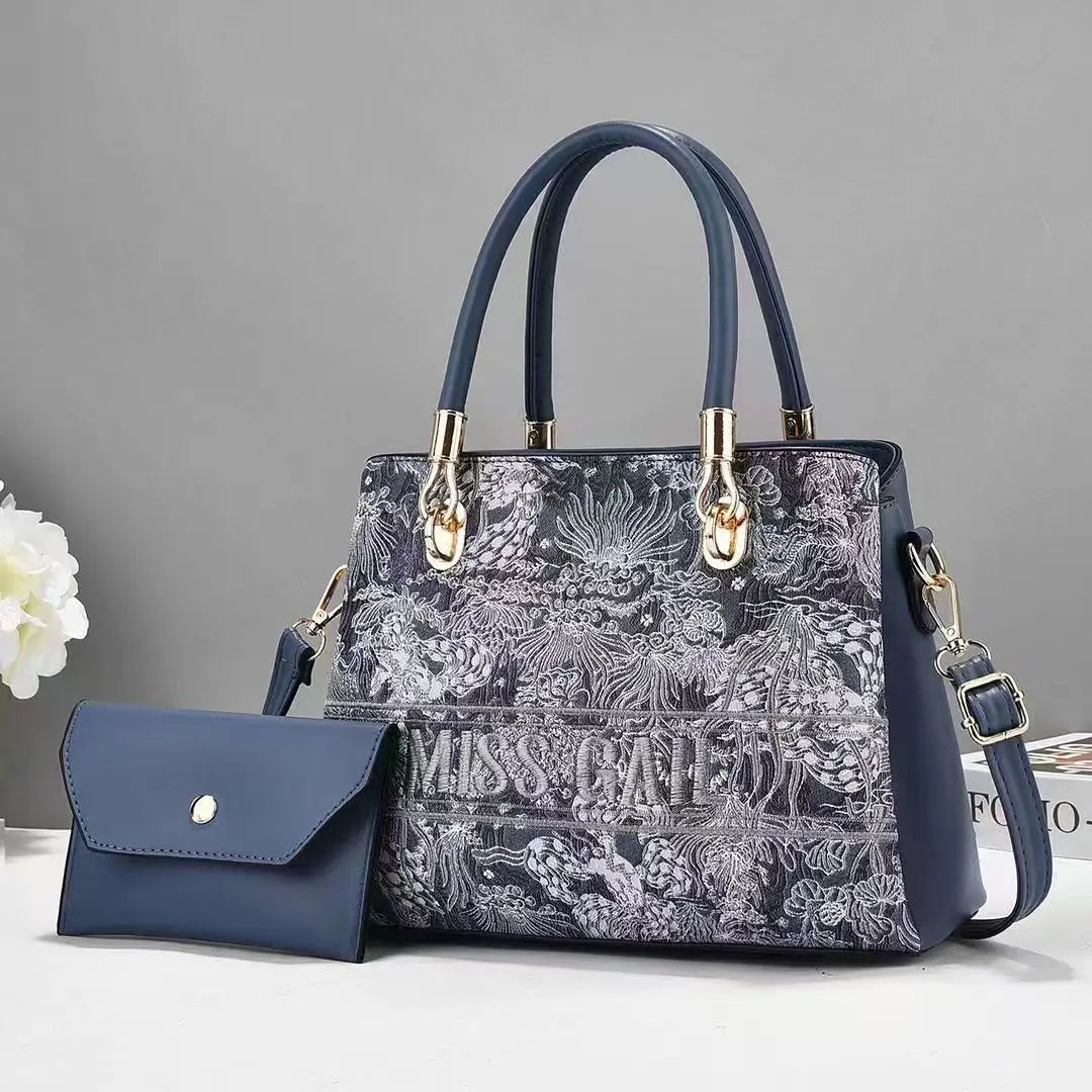 Mother Handbag Leisure Chain Crossbody Bag Floral Large Capacity