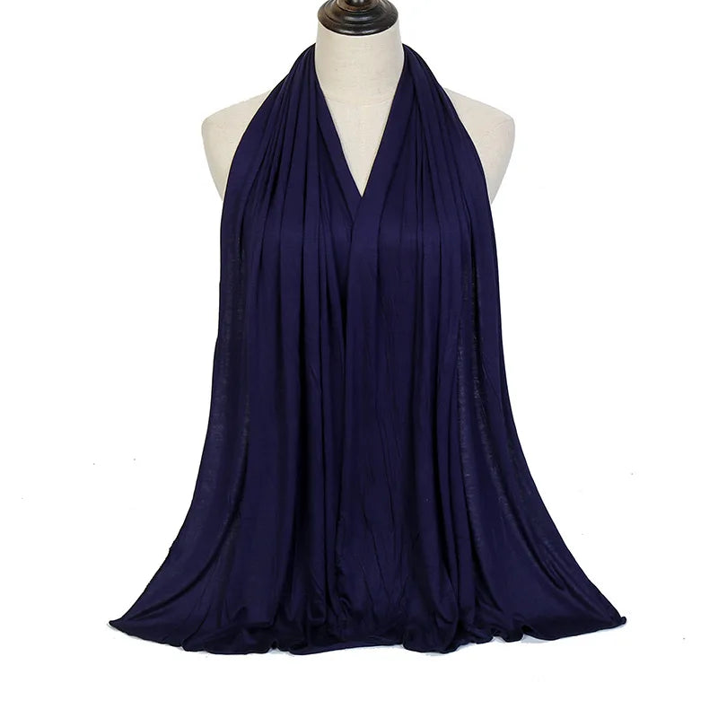 Hijab Scarf Long Muslim Shawl Plain Soft Turban Tie Head Wraps For Women Africa Headband 170x60cm