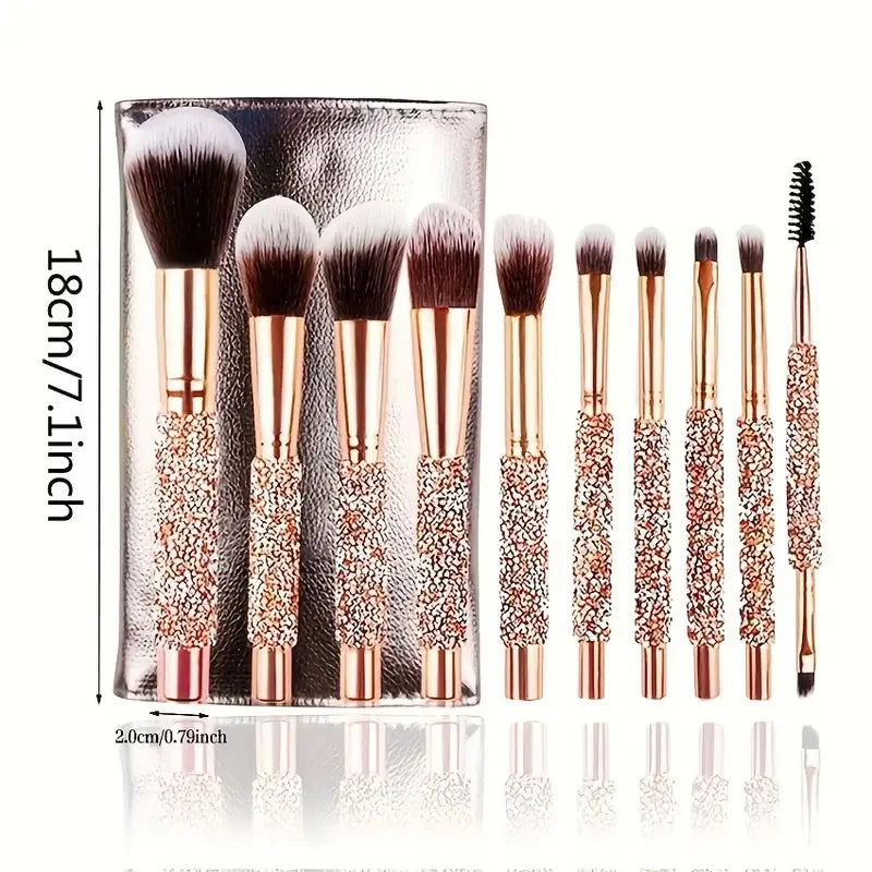 Premium Makeup Brushes Sets,  10Pcs