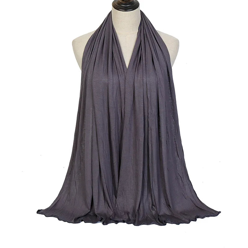 Hijab Scarf Long Muslim Shawl Plain Soft Turban Tie Head Wraps For Women Africa Headband 170x60cm