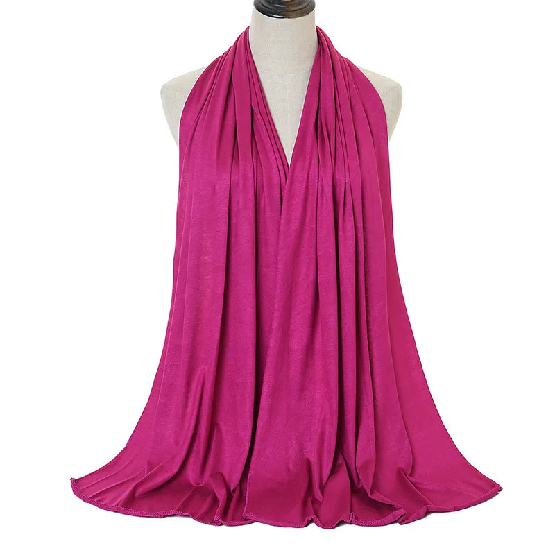 Hijab Scarf Long Muslim Shawl Plain Soft Turban Tie Head Wraps For Women Africa Headband 170x60cm