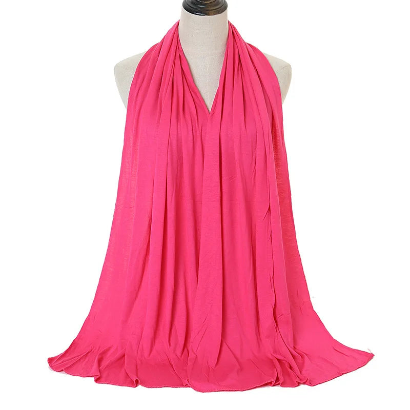 Hijab Scarf Long Muslim Shawl Plain Soft Turban Tie Head Wraps For Women Africa Headband 170x60cm