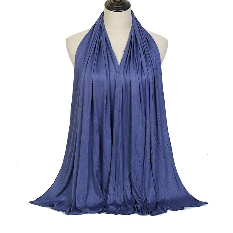 Hijab Scarf Long Muslim Shawl Plain Soft Turban Tie Head Wraps For Women Africa Headband 170x60cm