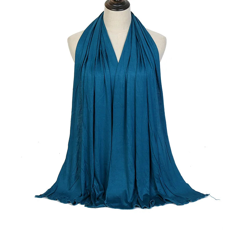 Hijab Scarf Long Muslim Shawl Plain Soft Turban Tie Head Wraps For Women Africa Headband 170x60cm
