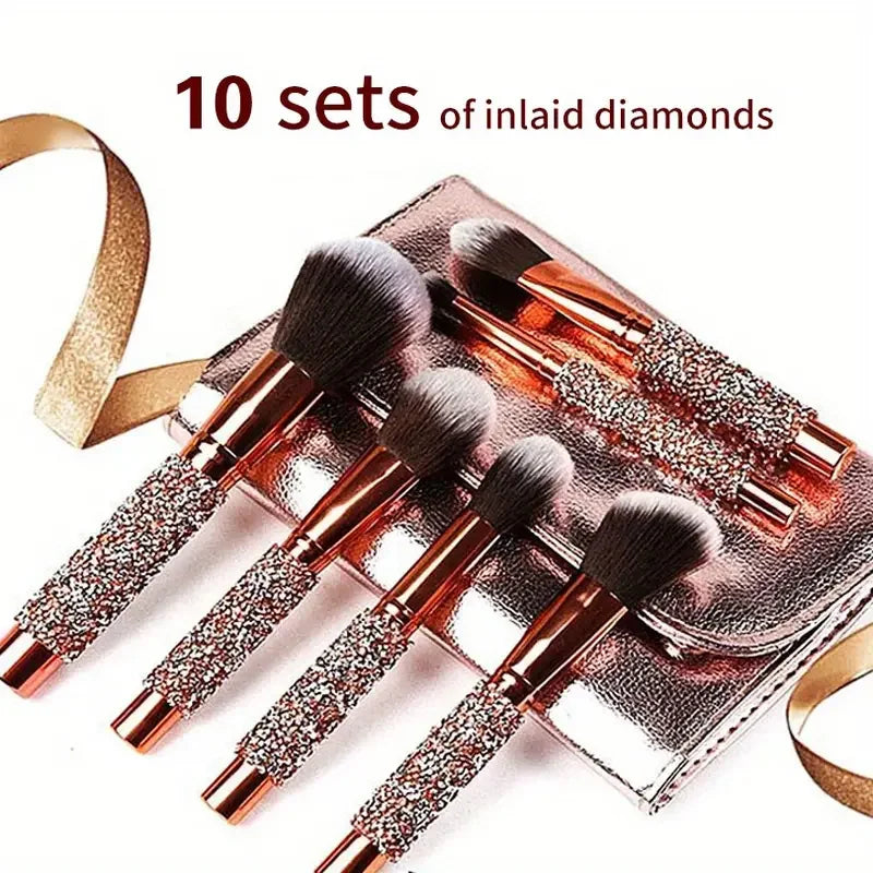 Premium Makeup Brushes Sets,  10Pcs