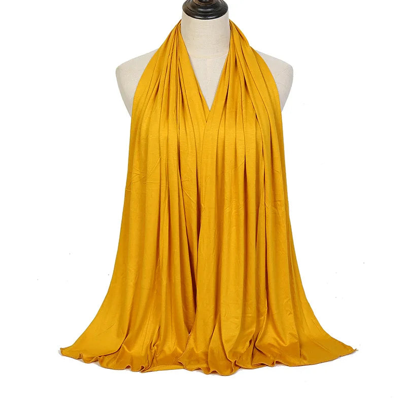 Hijab Scarf Long Muslim Shawl Plain Soft Turban Tie Head Wraps For Women Africa Headband 170x60cm