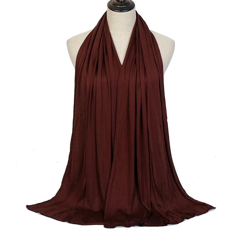 Hijab Scarf Long Muslim Shawl Plain Soft Turban Tie Head Wraps For Women Africa Headband 170x60cm