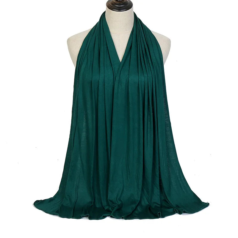 Hijab Scarf Long Muslim Shawl Plain Soft Turban Tie Head Wraps For Women Africa Headband 170x60cm