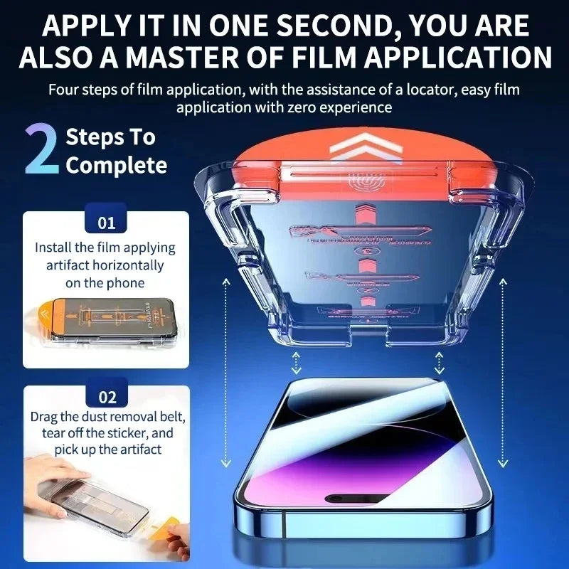 2Pcs Privacy Tempered Glass Screen Protector for IPhone Pro Max XS Plus