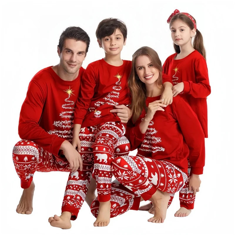 Christmas Pajamas Family Matching Outfits Xmas Mother Kids Baby