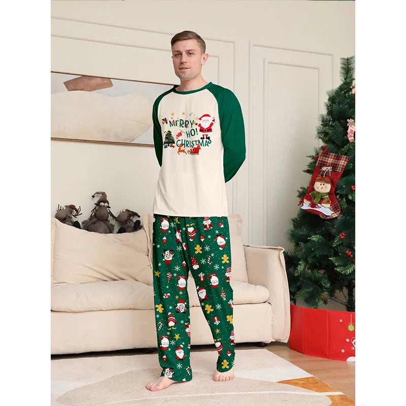 Christmas Pajamas Family Outfits Set Adult Father Mother Kids  Pyjamas Dog
