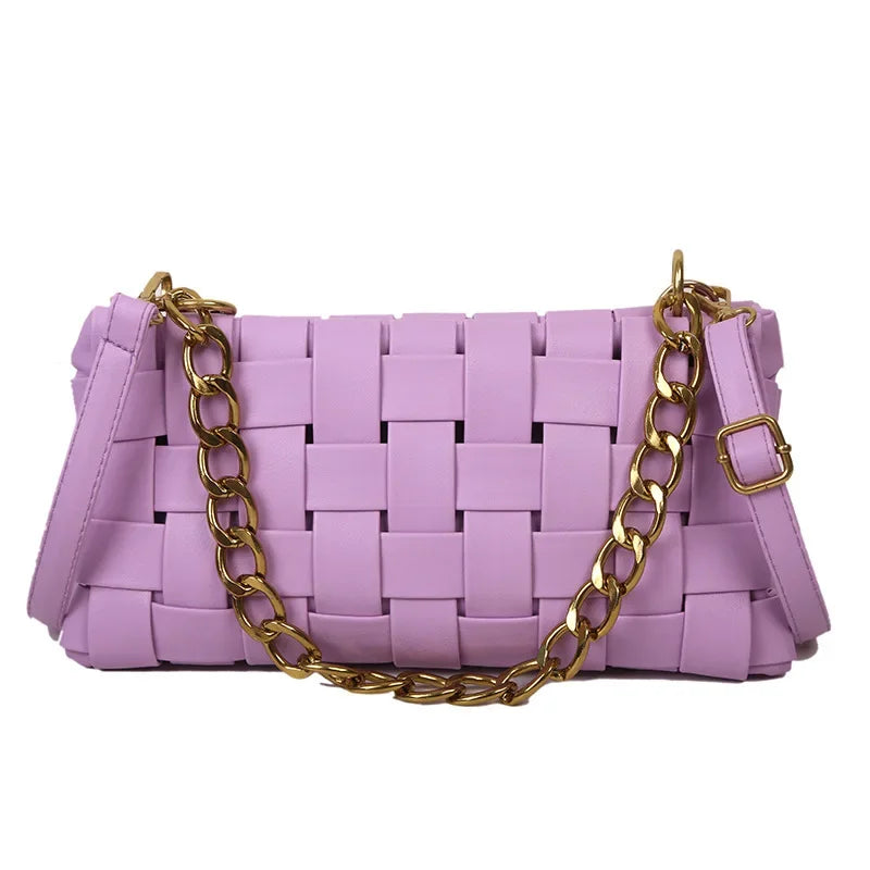 New Trend Wild Metallic Braid Women Ladies Design Messenger Small