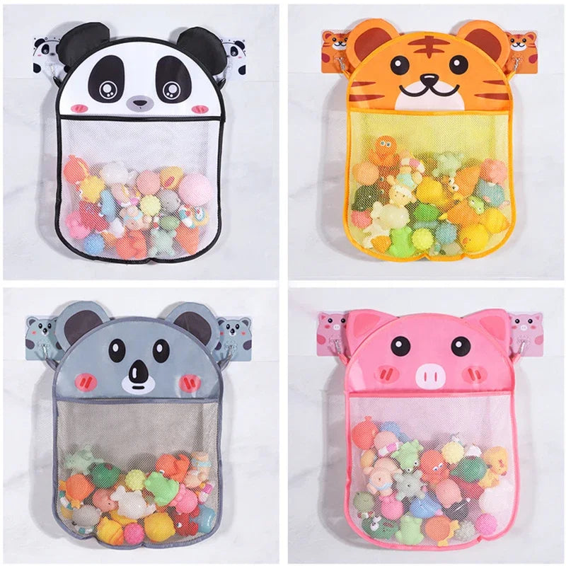 Cute Cartoon Transparent Multifunction Bath Toy Organizer Baby Bathroom