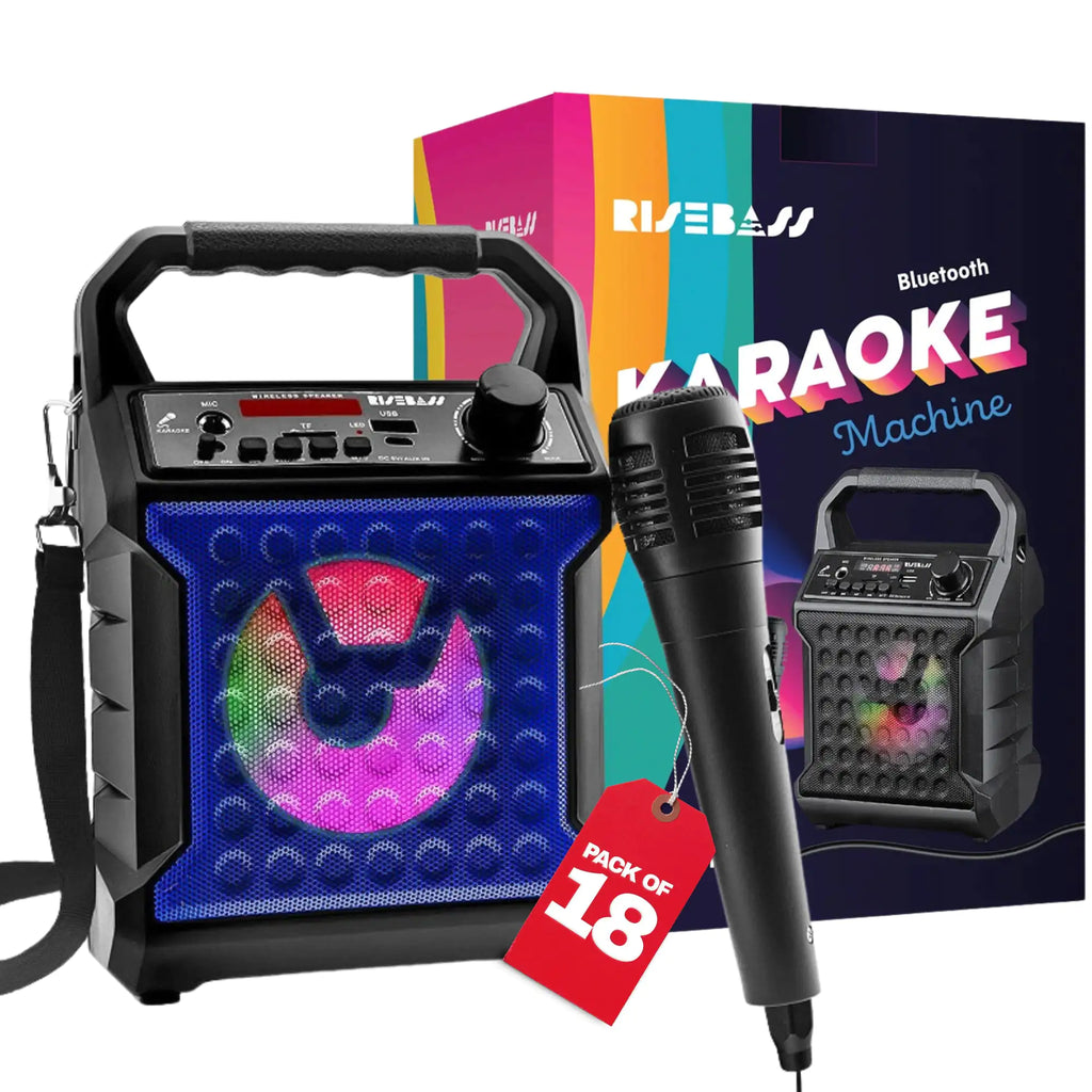 Risebass Portable Karaoke Machine with Microphone  System with Party