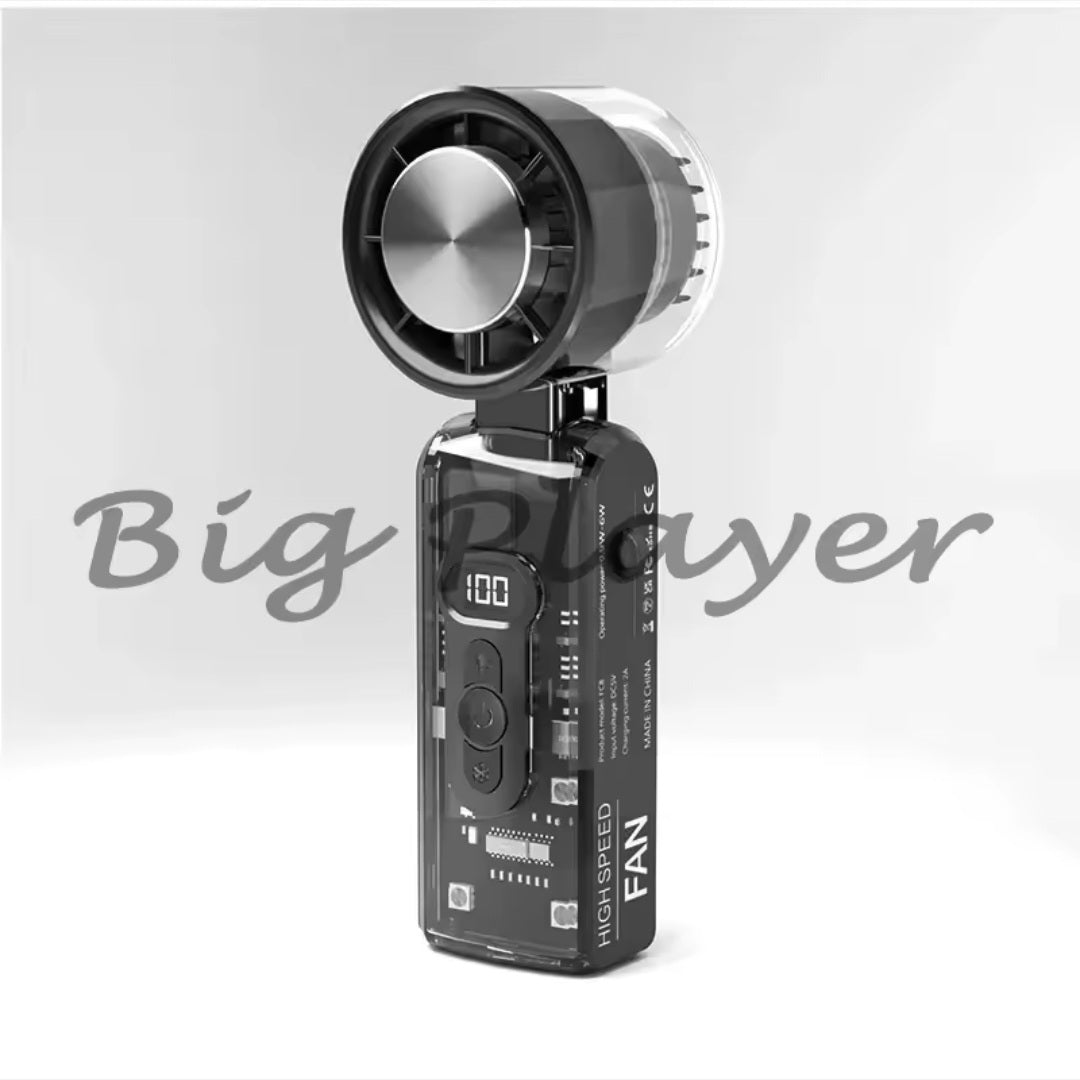 Portable Handheld Cooling Fan - Mini Ice Refrigeration Turbo Fan with Long Battery Life
