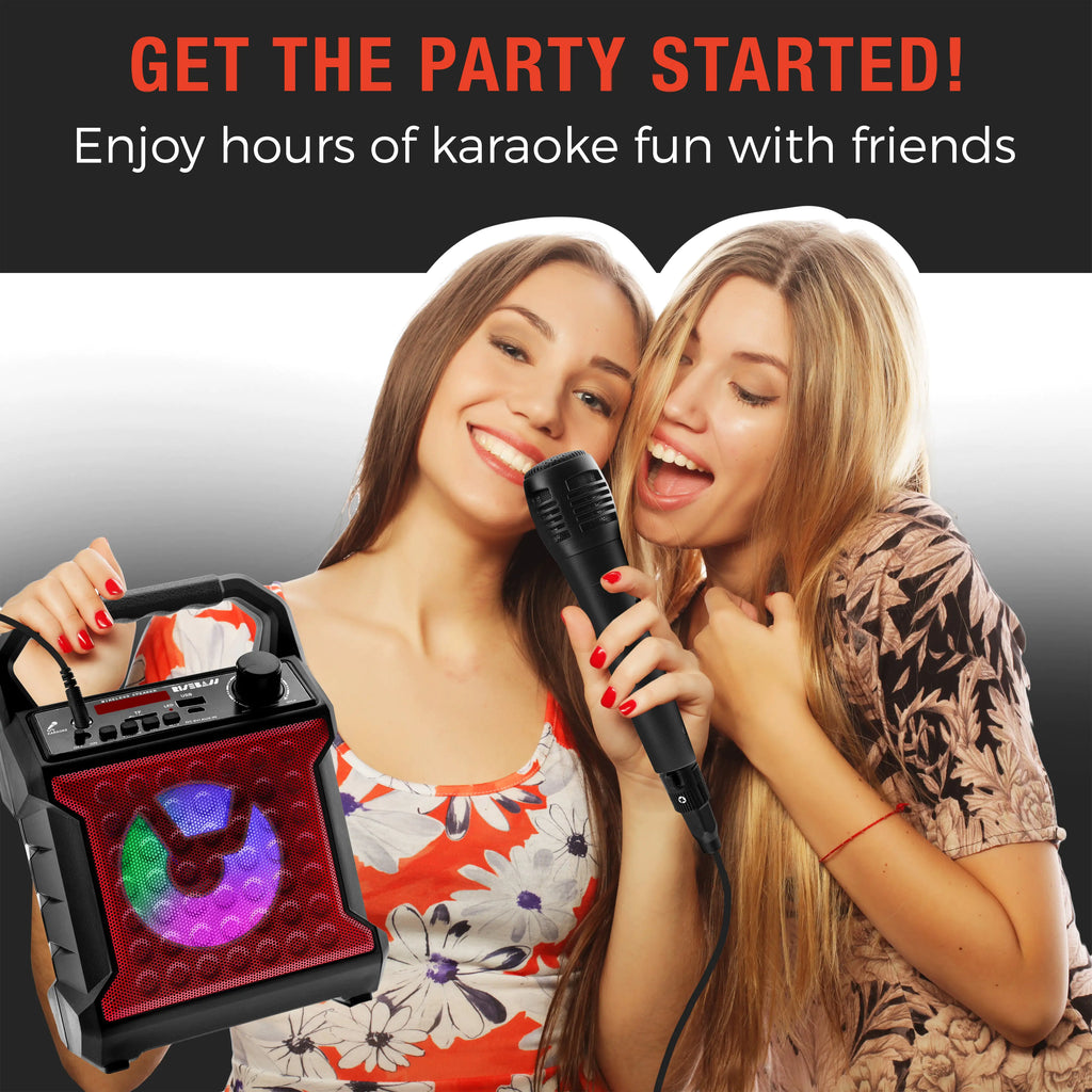 Risebass Portable Karaoke Machine with Microphone  System with Party